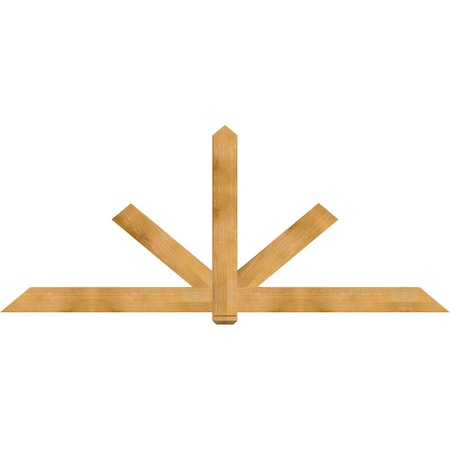 Ekena Millwork Kennewick Rough Sawn Timber Gable Bracket, Western Red Cedar, 108"W x 45"H x 2"D x 6"F, 10/12 Pitch GBW108X45X0206KEN00RWR